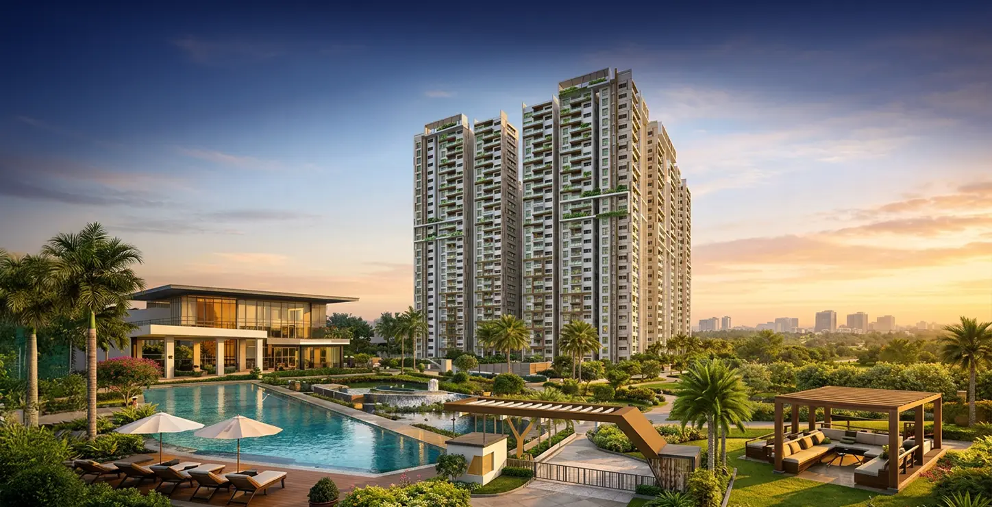 Luxury 3 BHK apartments in KR Puram Bangalore with modern design, greenery, and premium amenities